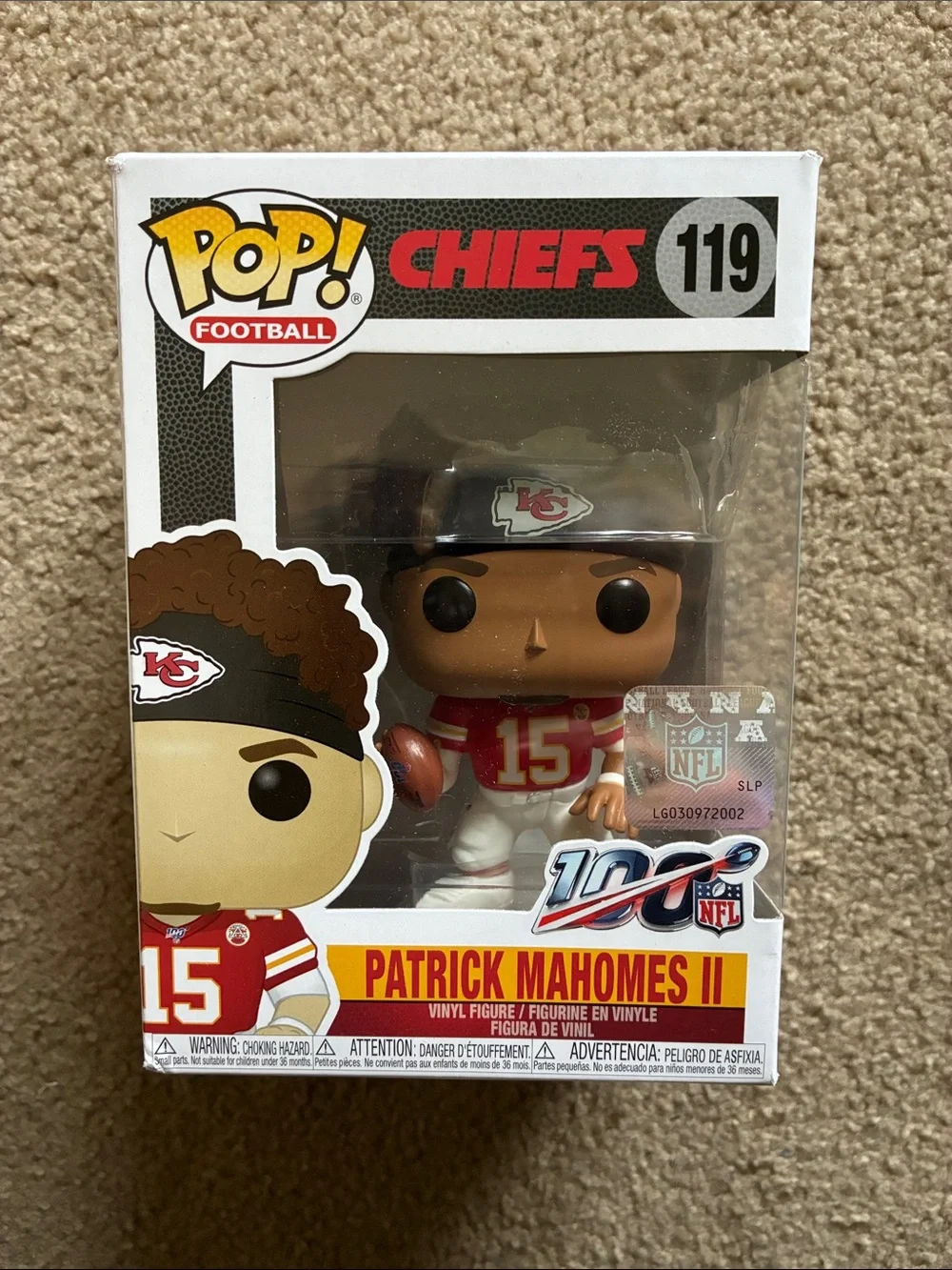 Funko Pop! Football Chiefs Patrick Mahomes II Vinyl Figure #119